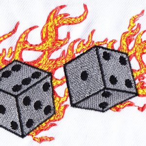 stickdesigner_dices in fire